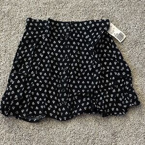 Forever 21 Black Floral Mini Skirt